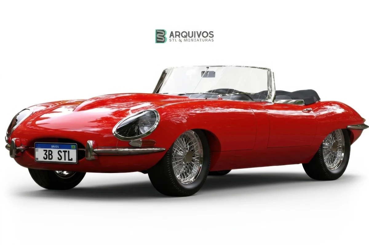 Modelo 3D STL - Jaguar e type Roadster(1962 Jaguar XKE Series I 3.8)